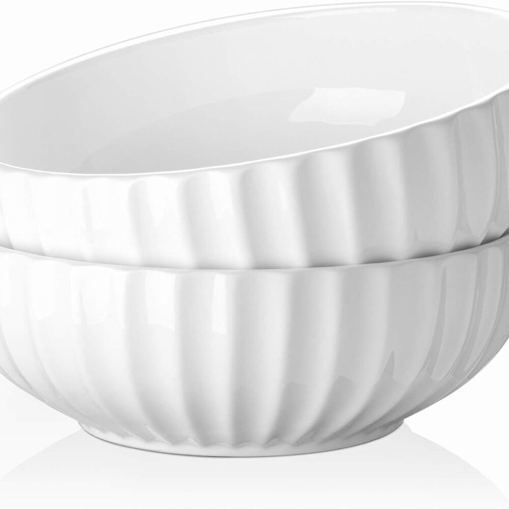 9.8'' Serving Bowls, 86 oz White Serving Platters, Large Ceramic Serving Dishes,